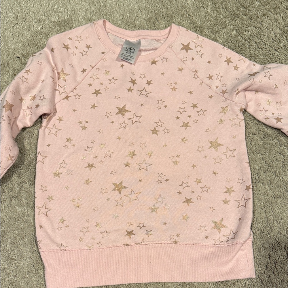 Athletic Works Pink Star Pattern Sweatshirt